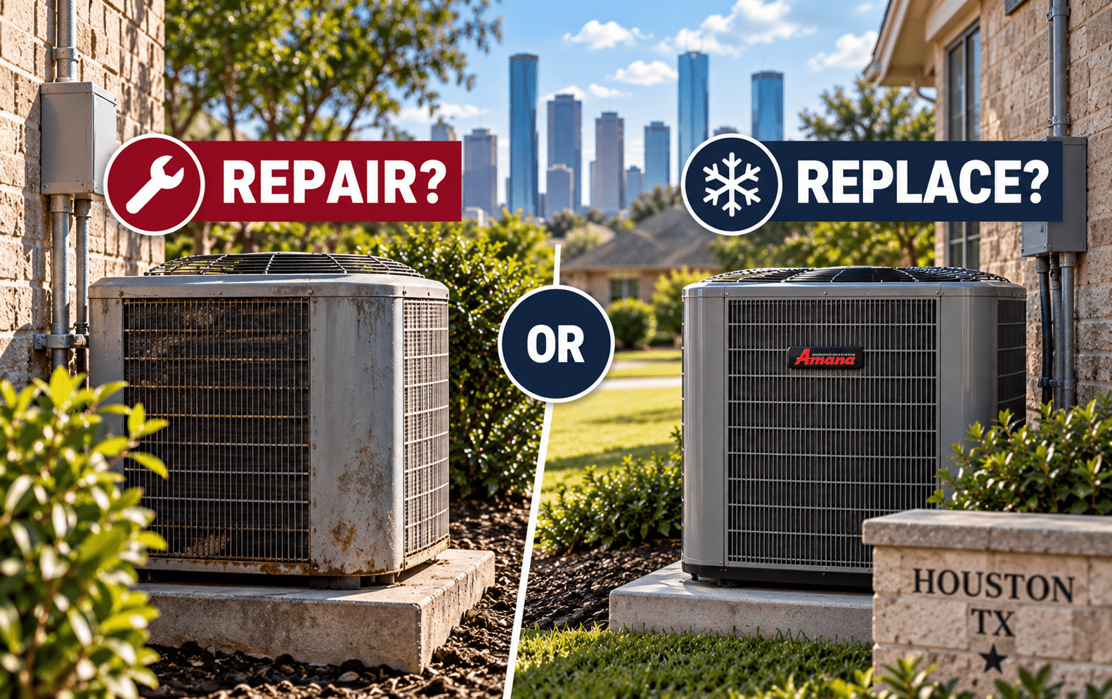 AC repair or replacement for Houston homeowners