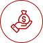 Hand holding a money bag icon representing referral rewards for All Star A/C, Plumbing & Electrical services.