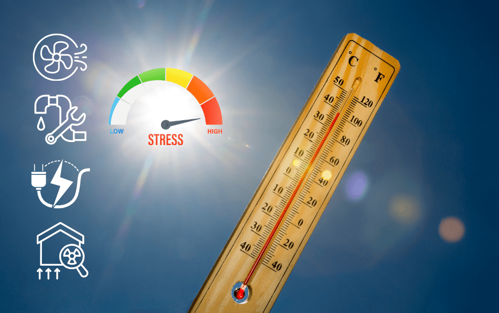 Houston heat dome affecting home HVAC, plumbing, and electrical systems